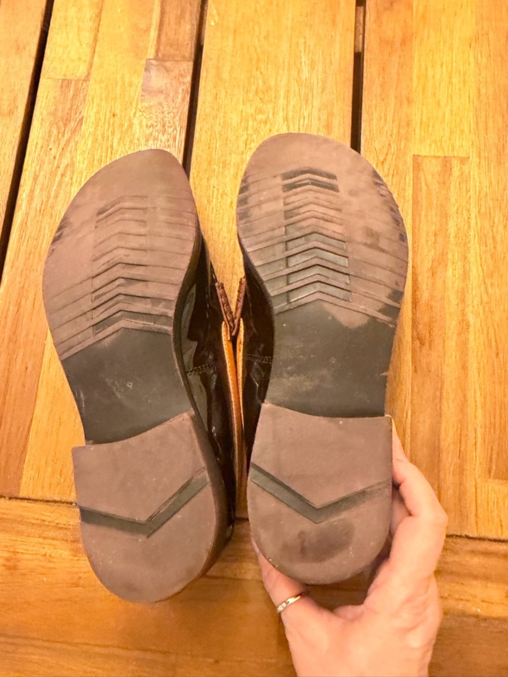 Jeffrey Campbell Colorblock Patent Leather Penny Loafers Women’s Size 9 - Picture 6 of 8